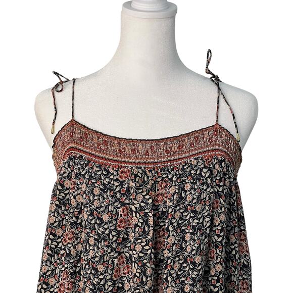 Ulla Johnson Imane Sun Dress Spaghetti Strap Floral Size 2 SIlk Flowy Boho Indie - Picture 3 of 12